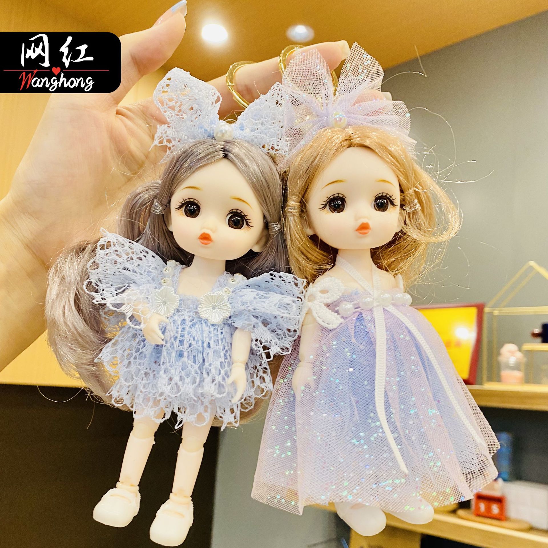 可爱迷你芭比公主18厘米多关节可动公仔女生女孩儿童玩具礼物摆件