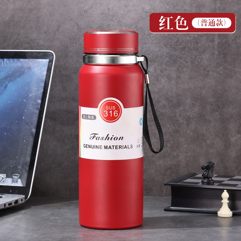 Wholesale Outdoor Large Capacity Sports Kettle Smart 316 Stainless Steel Thermos Cup Men's Business Office Gift Cup