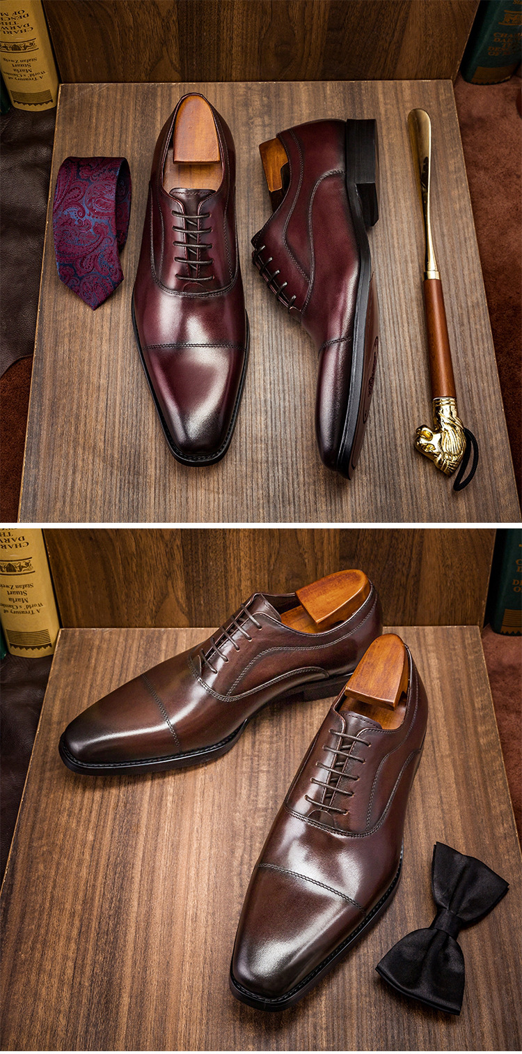 gao品质才是硬道理 英式男士牛津鞋 三接头牛皮皮鞋男ome