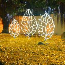 户外防雨叶子 灯光节3D造型灯 LED松树造型灯 立体造型灯白菜