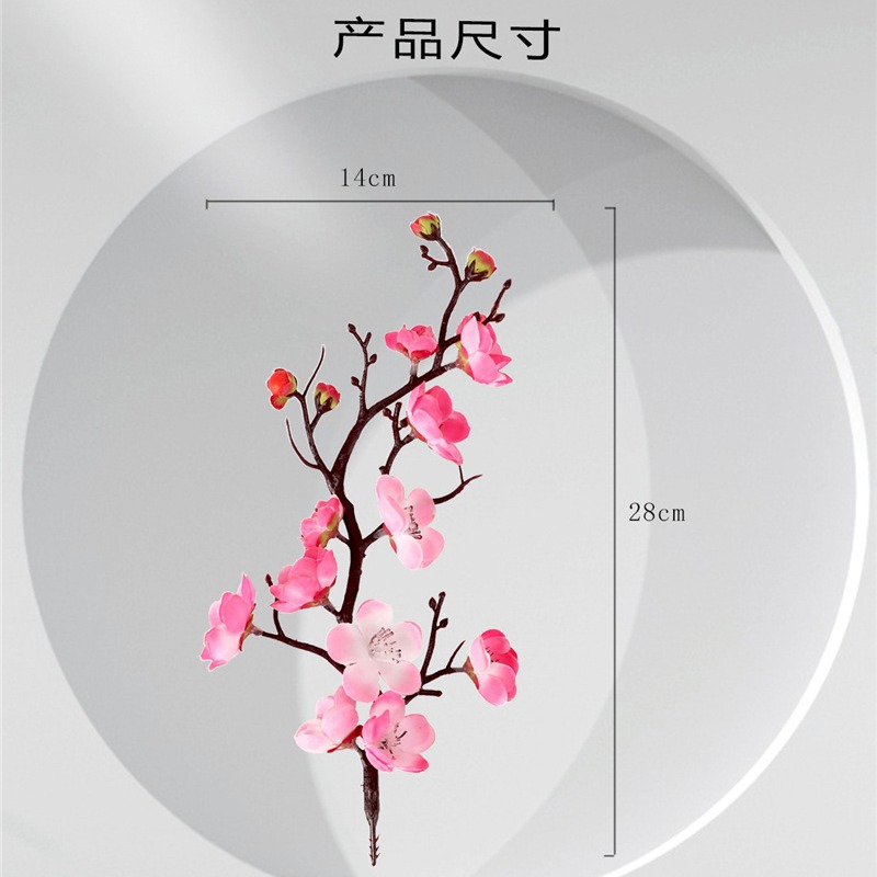 Simulation Chimonanthus Chinese Plum Blossom Red Plum Dried Plum Claw Branch Flower Arrangement Wedding Set Flower Decorative Flower Arrangement