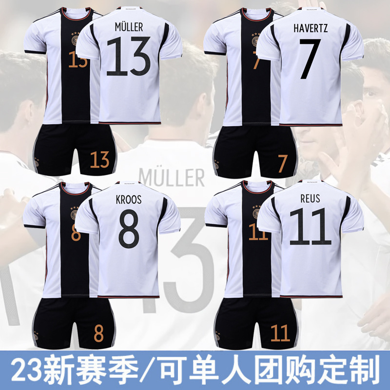 印字号2223德国主场穆勒13号球服球衣萨内哈弗茨足球