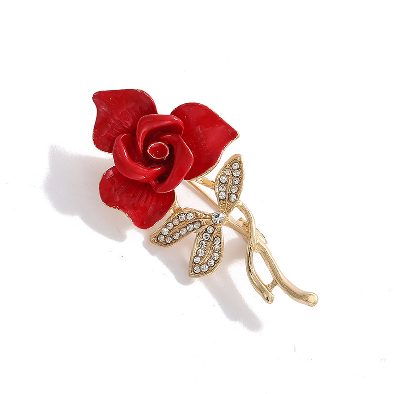 Three-Dimensional Artificial Rose Brooch Niche Sunflower High-End Corsage Ladies Safety Scarf Buckle Alloy Pin