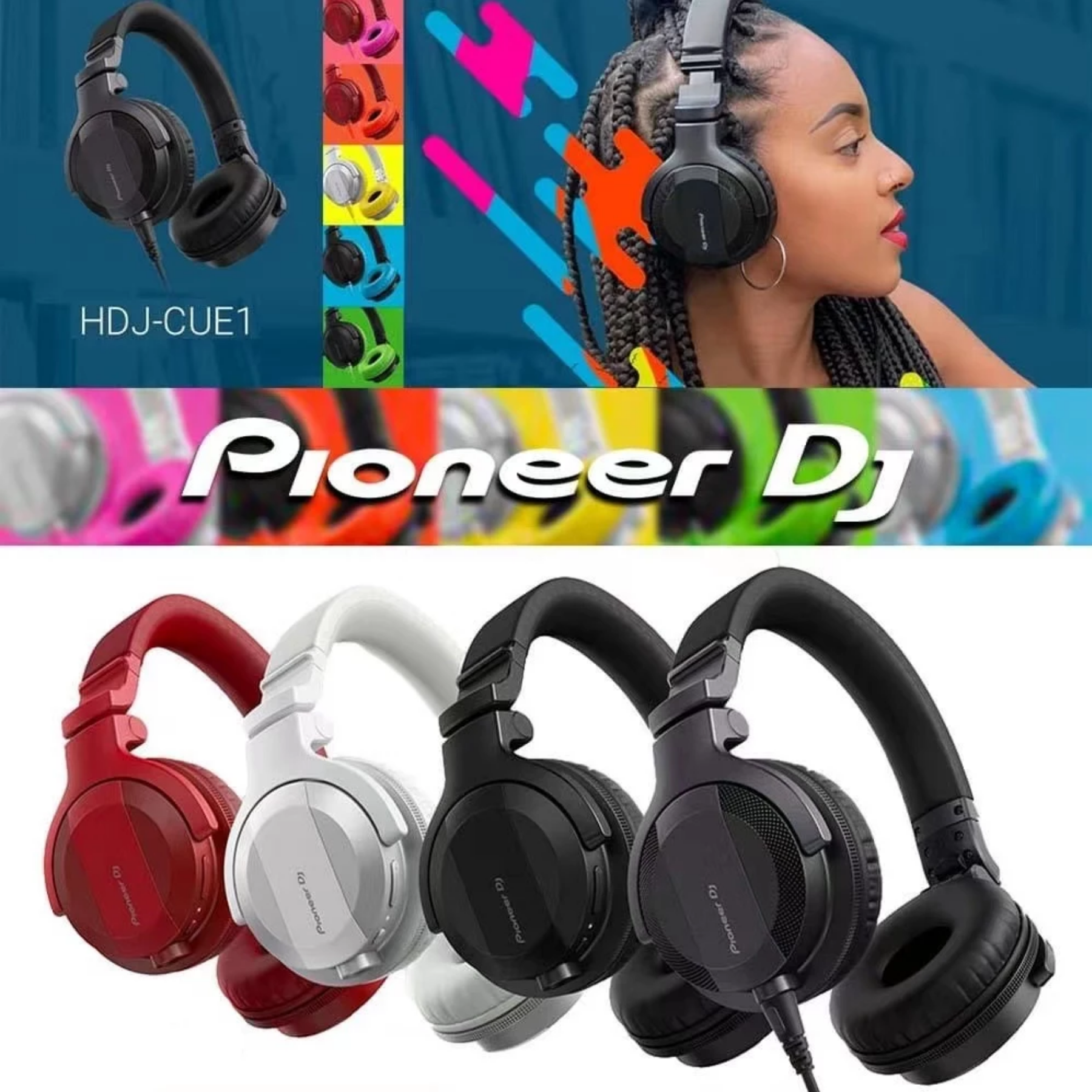 Pioneer先锋HDJ-CUE1耳机BT蓝牙无线耳机打碟DJ监听头戴式全新货