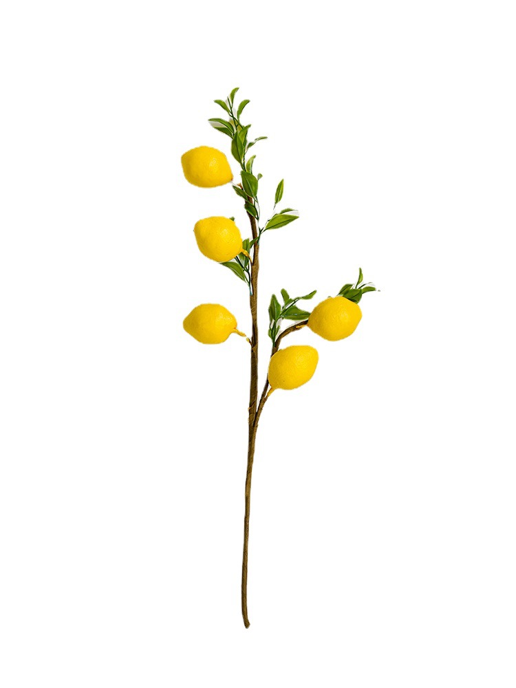 INS Artificial Flower 5 Fruit Lemon Fruit Tree Home Living Room Decorations Decorative Fake Flower Clothing Store Model Room Photo Props