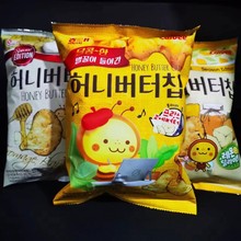 卡乐比韩国海太蜂蜜黄油薯片60g芝士柠檬味土豆片网红休闲零食品