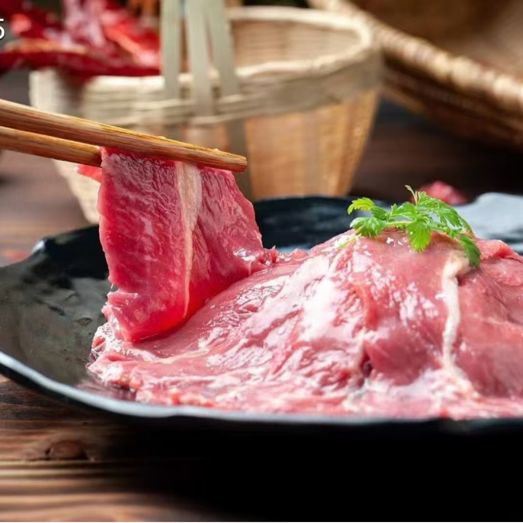 大刀牛肉片水煮嫩牛肉麻辣商用半成品腌制调理涮锅火锅冒菜整箱冻