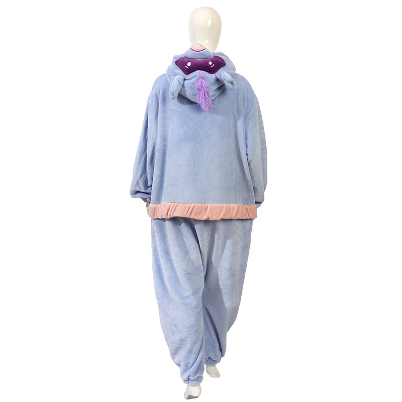 Flannel Lazy Blanket Purple Animal European and American Cover Blanket TV Blanket Outdoor Cold-Proof Hooded plus Size Thickened Pajamas