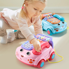 婴儿童玩具仿真电话机座机男宝宝音乐多功能益智早教1一岁2小女孩