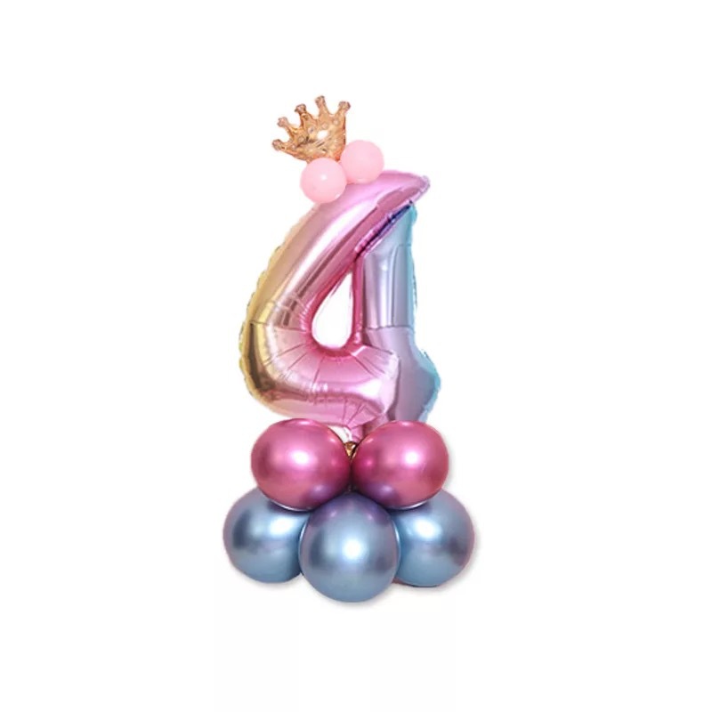 【包 装】:opp袋包装 【包 括】:铝膜气球1个;乳胶气球12个;皇冠气球1