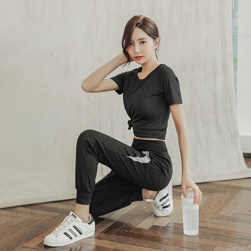 Travel Sportswear Running Sports Suit Women's Long Sleeve Quick Drying Clothes Yoga Clothes Workout Slimming Loose Temperament Internet Celebrity