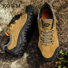 Leather Hiking shoes Men Waterproof Hunting Boots Tactical跨