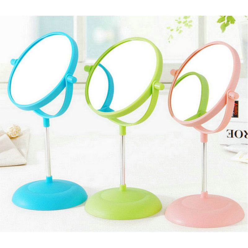 Factory Custom Dressing Simple Double-Sided round Mirror Makeup Mirror Princess Mirror Home Desktop Portable Dormitory Desktop