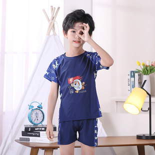 12-16岁儿童泳衣可爱青少年卡通泳裤男童平角大童印花游泳裤现货