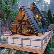 木屋别墅钢结构建筑三角木屋  户外集成创意民宿旅游度假营地