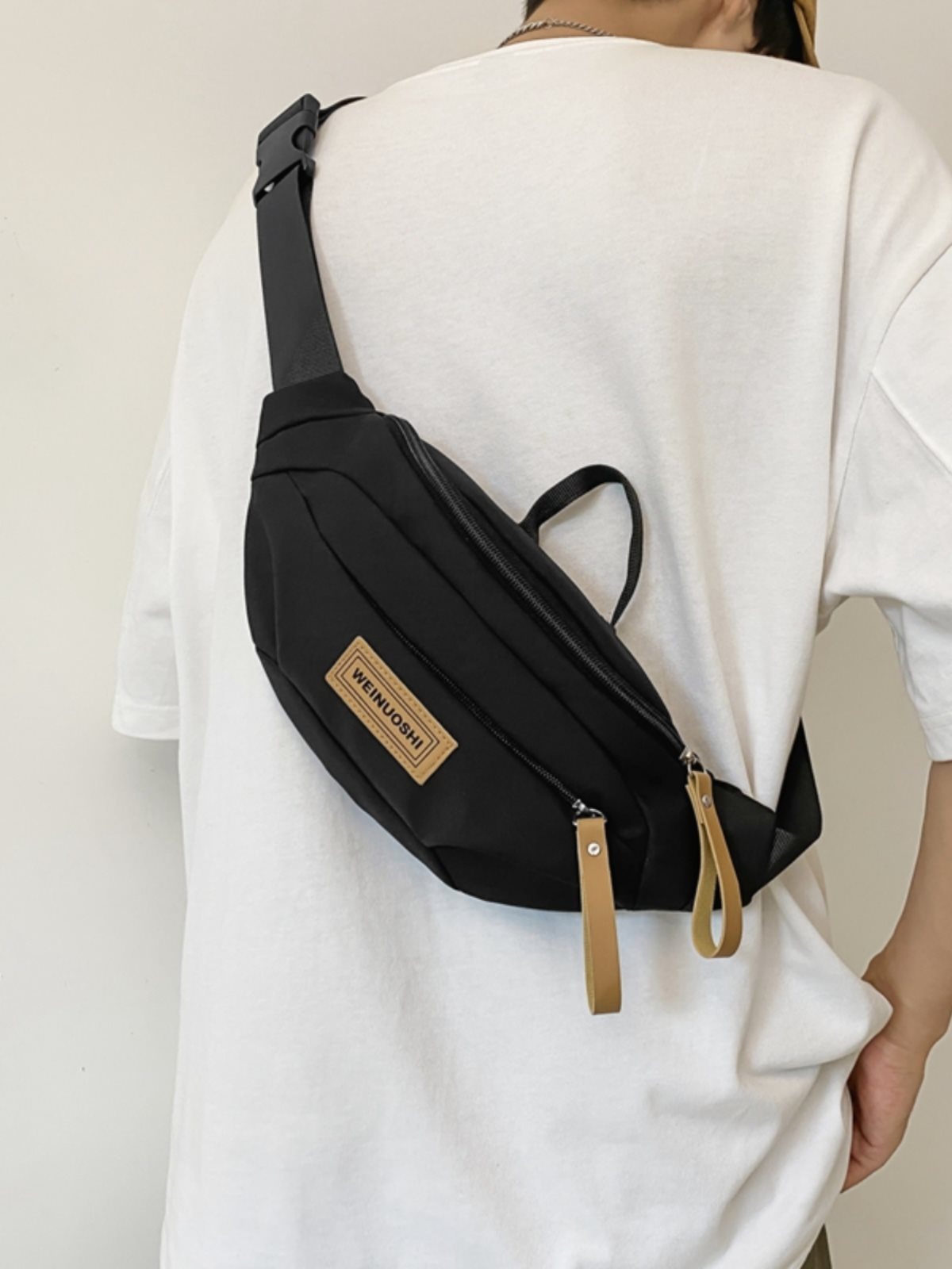 腰包男潮牌夏季新款男士胸包运动款单肩包潮男包斜挎包国潮小挎包