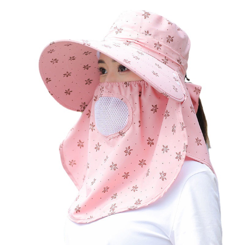 Hat Female Summer Sun Hat Outdoor Tea Picking Hat Sun Hat Big Brim Cycling Cover Face Uv Protection Sun Hat