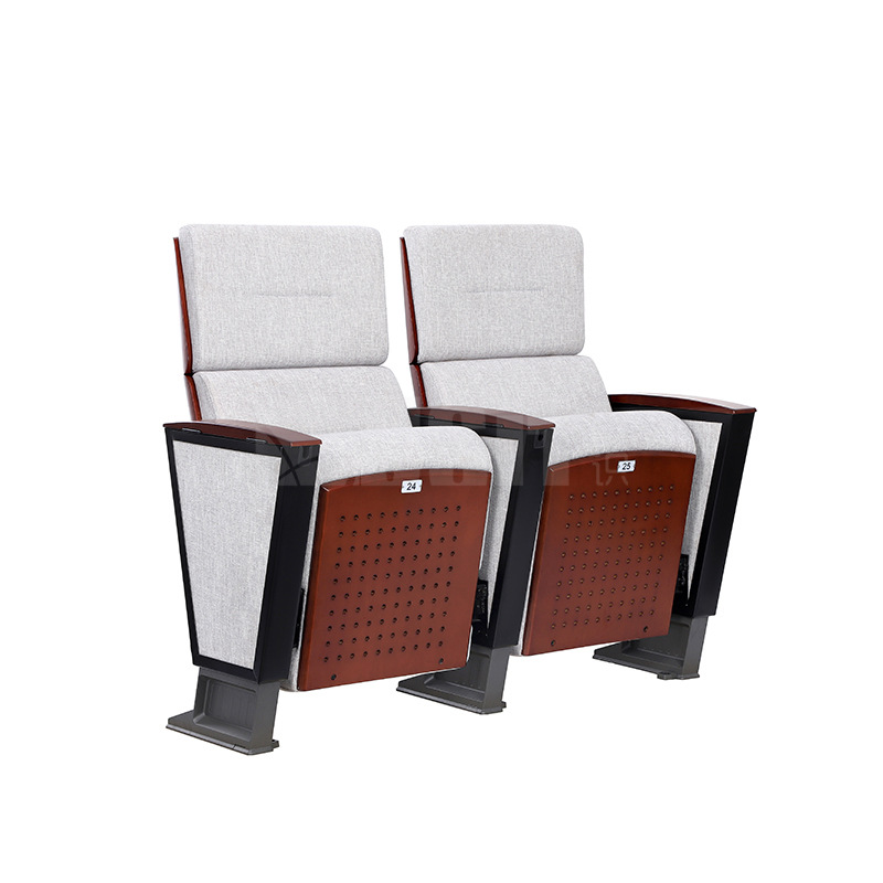 礼堂椅木框款定型海绵阶梯教室报告厅排椅座椅厂家可协助控标