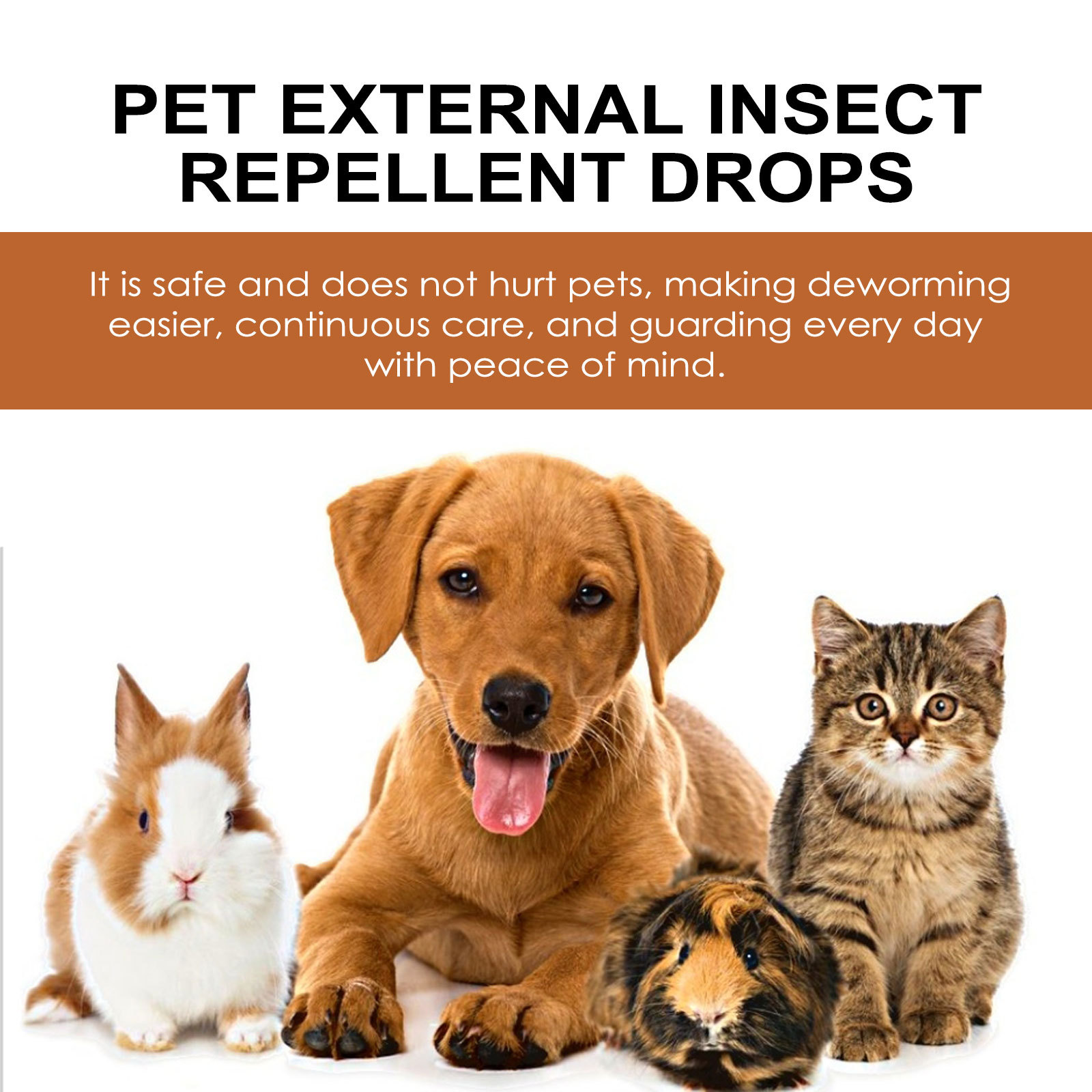 Yegbong Pet in Vitro Insect Repellent Drops Cleaning Tick Flea Dog Cat Drops Spray