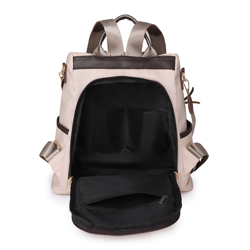 Foreign Trade Wholesale 2024 New Contrast Color Women's Backpack Fashion Portable Outdoor Mummy Bag