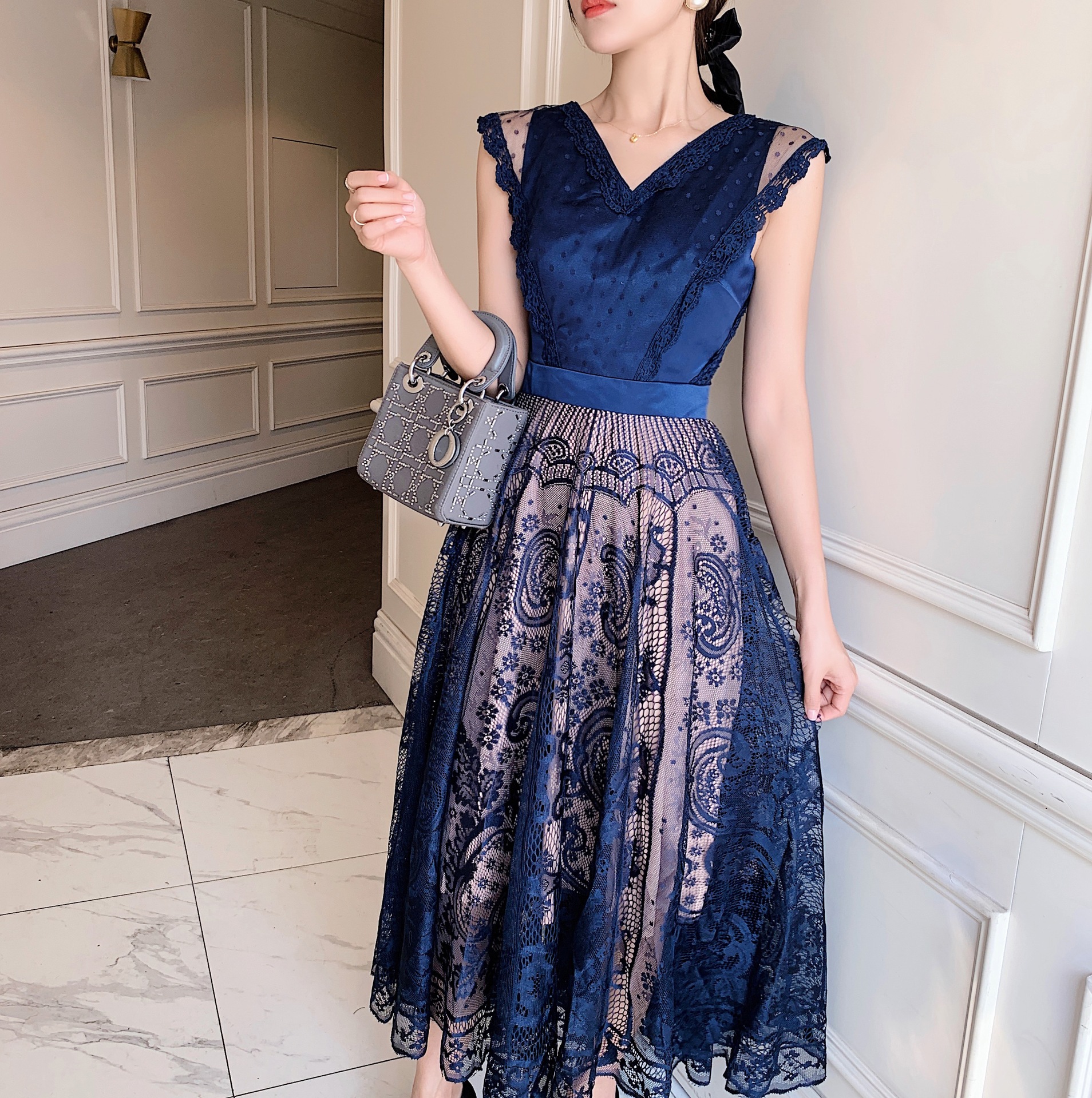 2021新款夏蕾丝连衣裙长裙