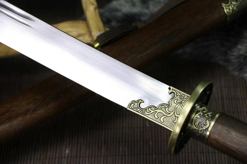 龙泉周匠刀剑宝剑凤凰绣春刀明清长刀花纹钢冷兵器影视武术未开刃