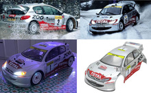 1/10平跑车漂移车壳Citroen雪铁龙 Peugeot标致206拉力车壳 200mm