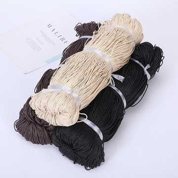 黑白编织蜡绳三股棉绳diy三股扭绳编织饰品工艺品棉蜡绳批w18