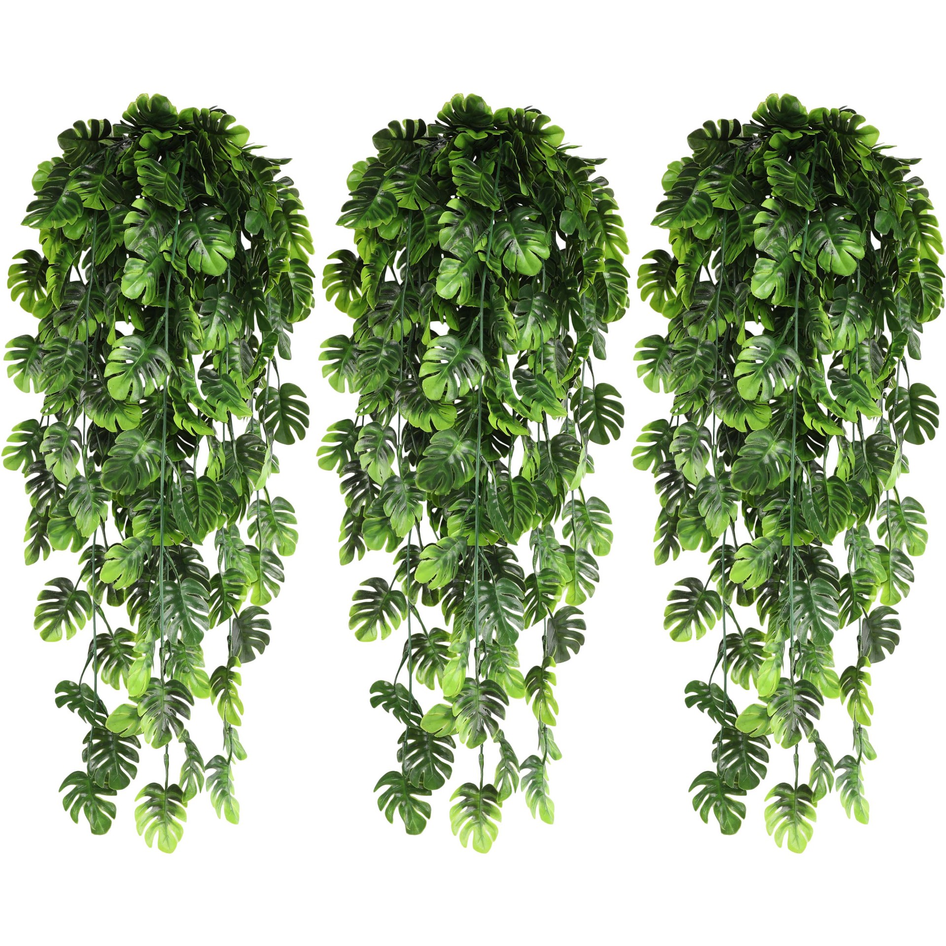 仿真绿植龟背叶壁挂藤条藤曼 植物墙酒店家居装饰 仿真植物