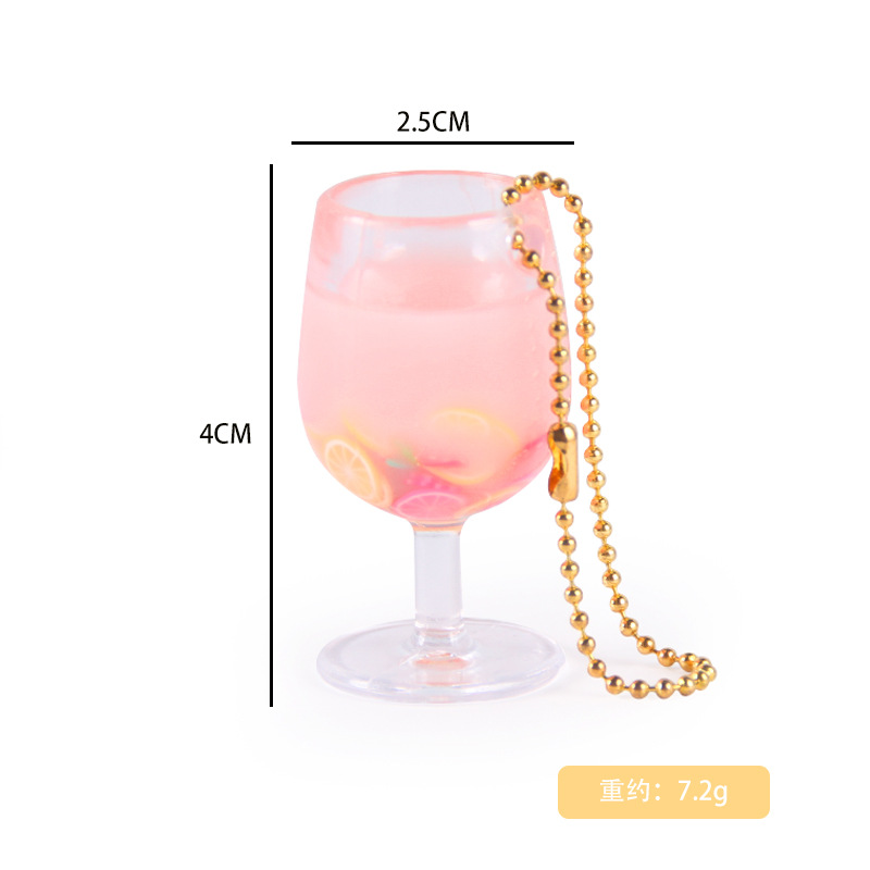 In Stock Hot Sale Simulation Candy Toy Fruit Goblet Keychain Pendant Men's and Women's Bag Ornaments Fun Small Gifts