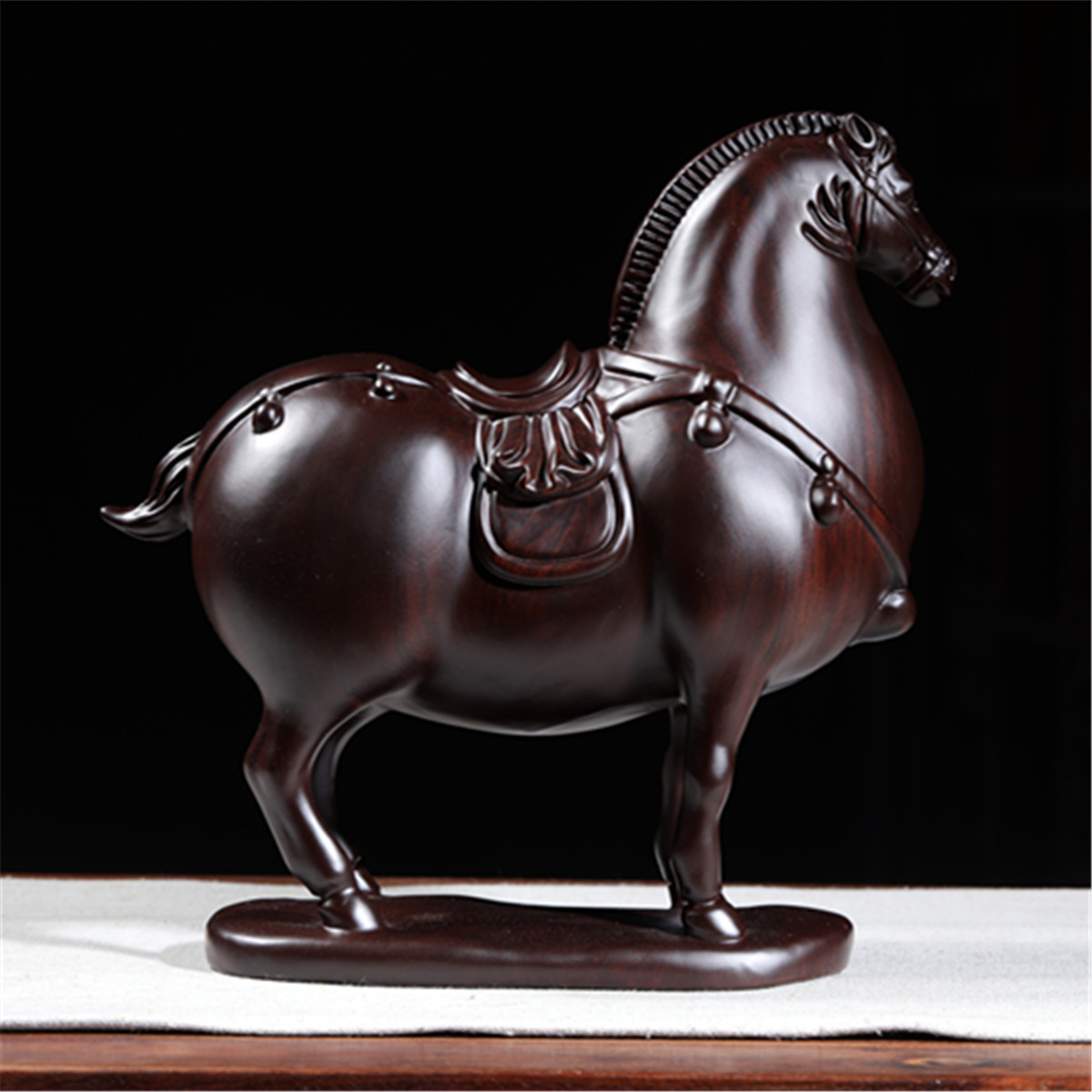 非洲草花梨木雕摆件十二生肖动物马木雕摆件红木工艺礼品大量批发