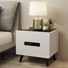 白色烤漆床头柜简约现代卧室储物柜斗柜多功能床边收纳柜大容量柜