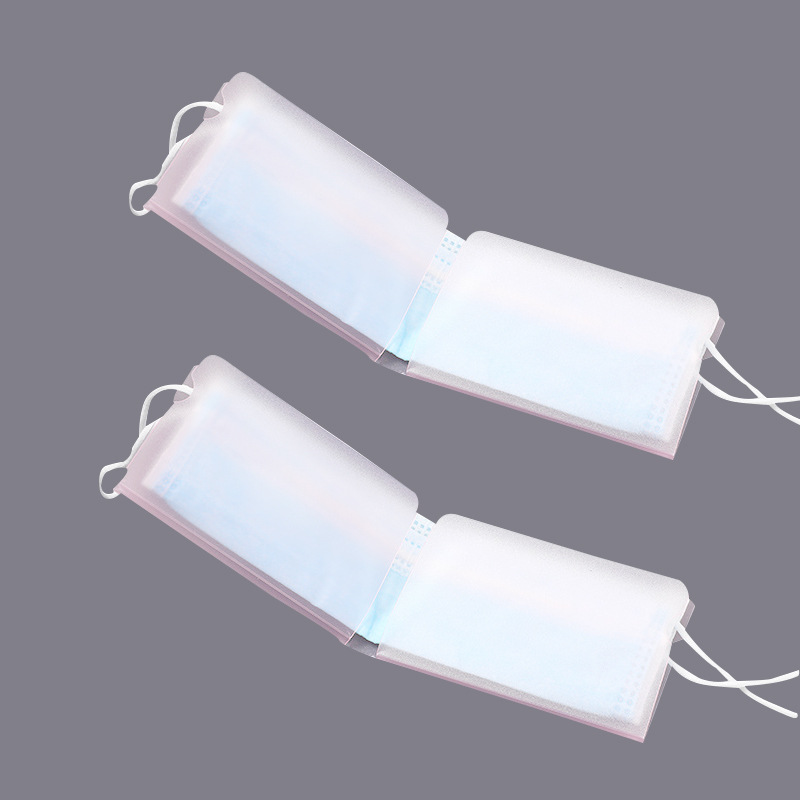 工厂现货一次性口罩夹pp暂存夹学生创意可折叠便携式口罩收纳夹