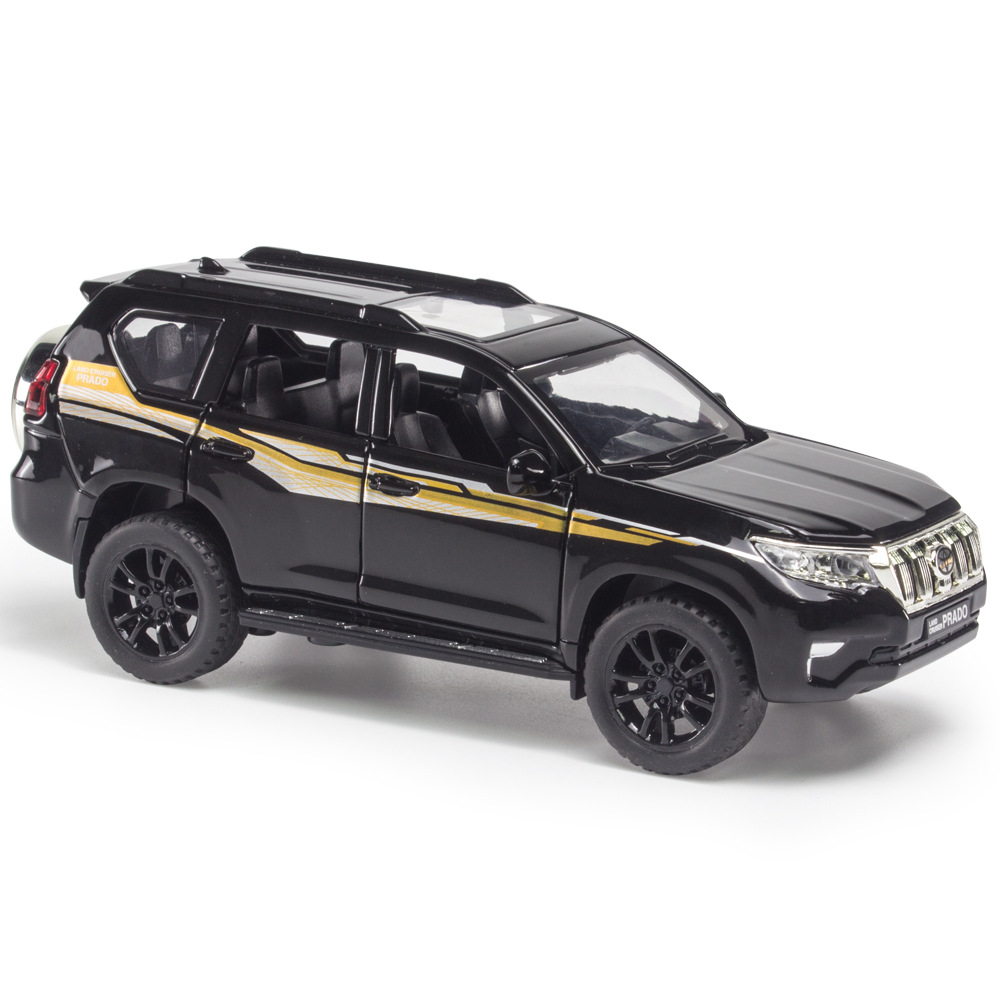 嘉业1:32仿真合金丰田霸道普拉多儿童越野声光回力玩具车模型批发