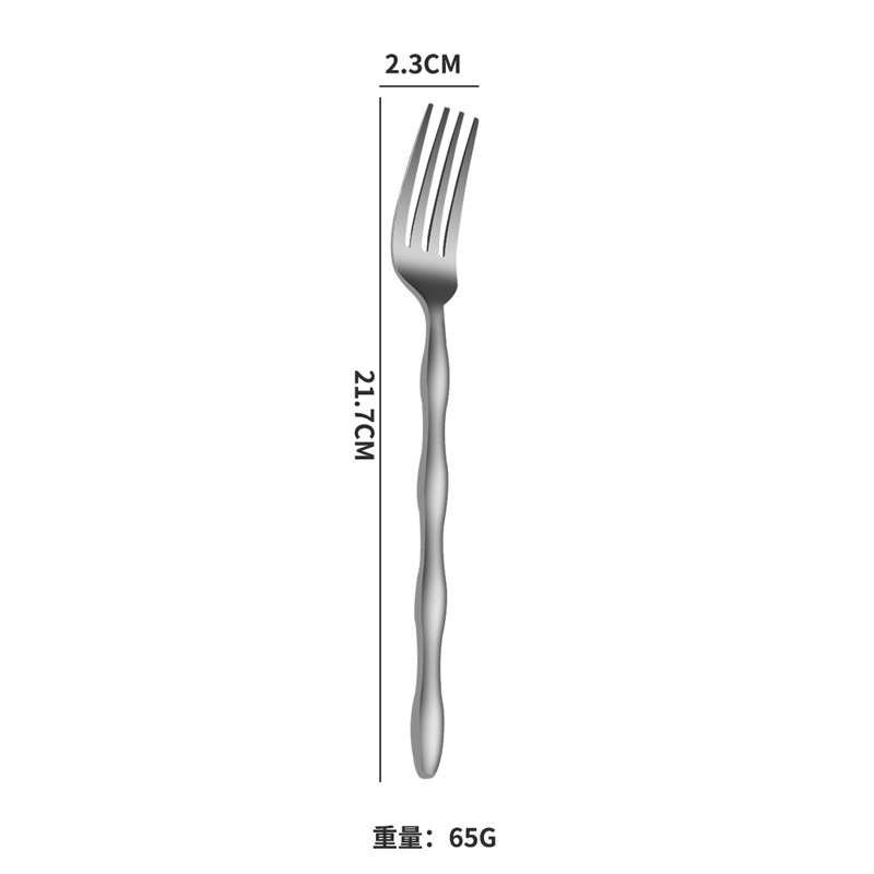 304 Stainless Steel Tableware Creative Thread Handle Hotel Knife, Fork and Spoon Four-Piece Set Spoon Dessert Spoon Wholesale