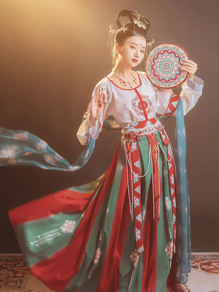 新品汉服腰链长流苏珍珠坦领齐胸腰襦裙复古旗袍配饰写真饰品