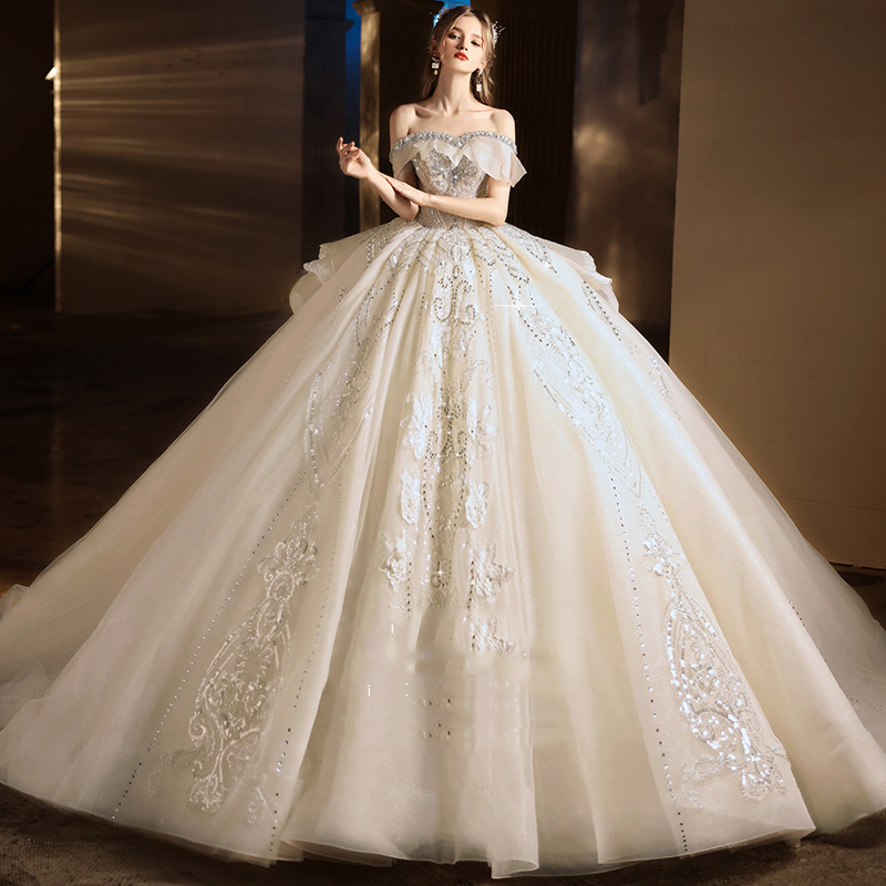 奥蒂莉亚《宫廷风》2021新款婚纱礼服拖尾高级感新娘气质拖尾夏季