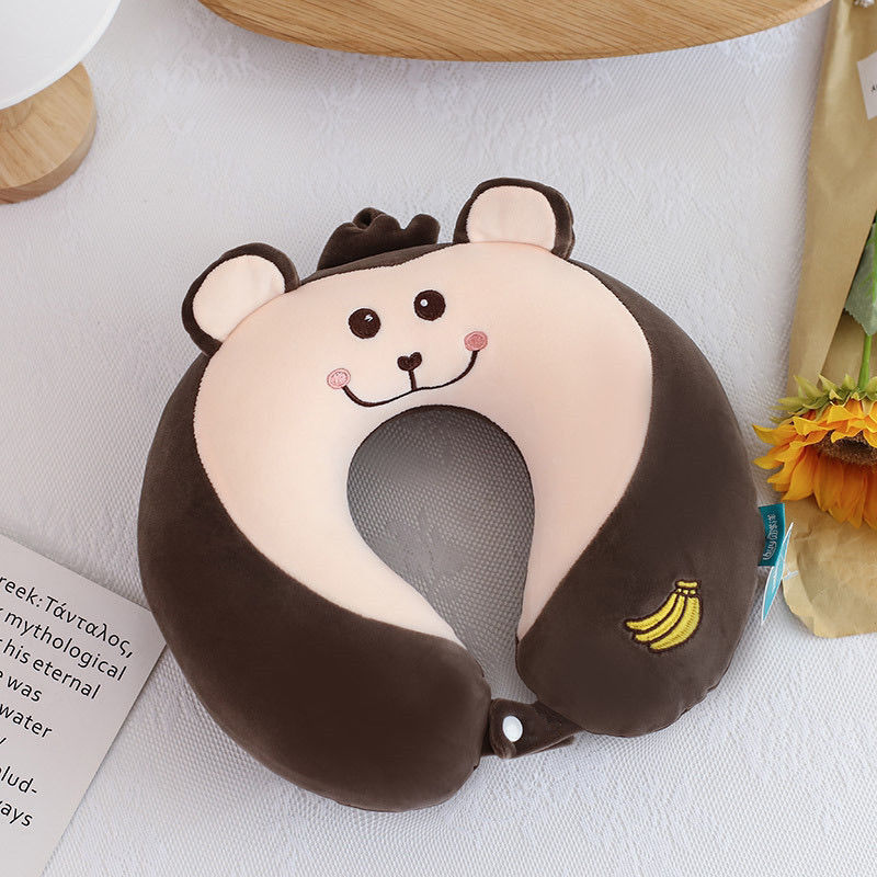 卡通四面弹记忆棉颈枕午睡枕出差旅行舒适护颈公司礼