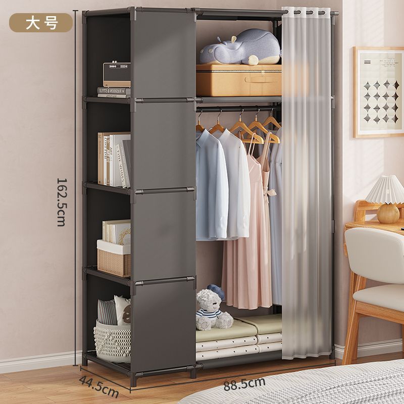 Household Simple Wardrobe Dormitory Locker Dustproof Wardrobe Assembly Multifunctional Storage Rack Rental House Essential