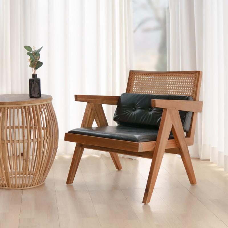 北欧现代沙发椅阳台休闲藤椅家用客厅靠背躺椅昌迪加尔椅