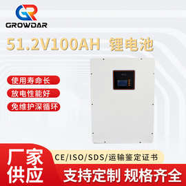 厂家定制51.2V100AH锂电池壁挂式储能大容量锂电池太阳能光伏电池