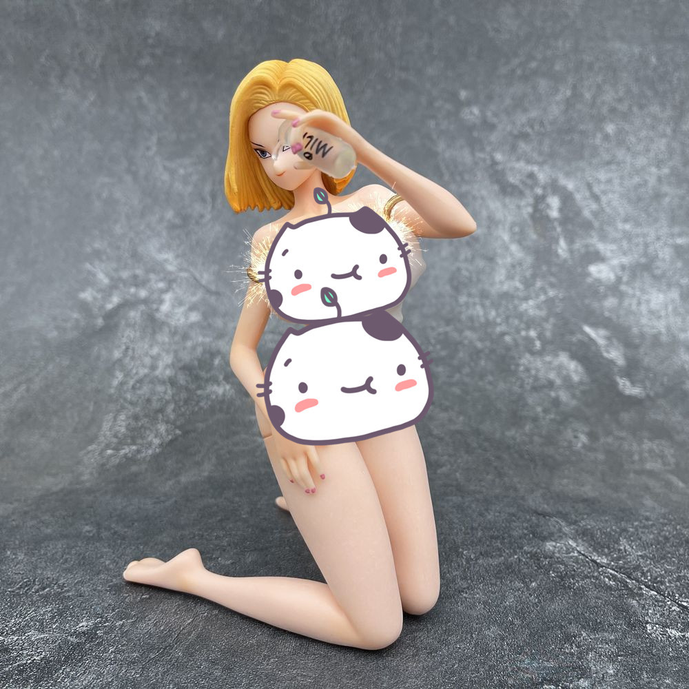 七龙珠超hbs浴巾人造人18号 湿身美少女妈打手办gk模型玩具摆件-阿里