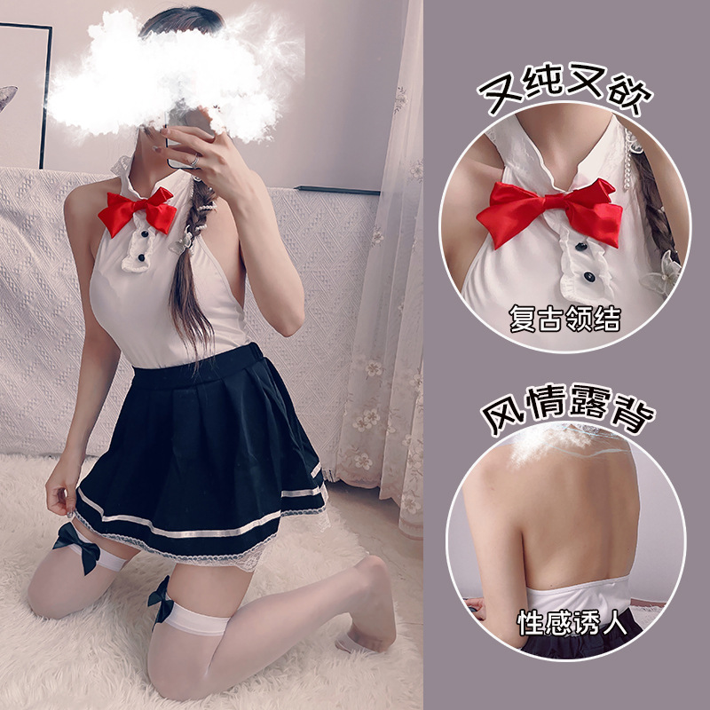 情趣内衣学生jk制服诱惑透视校园风连体裙性感纯欲公主裙角色扮演