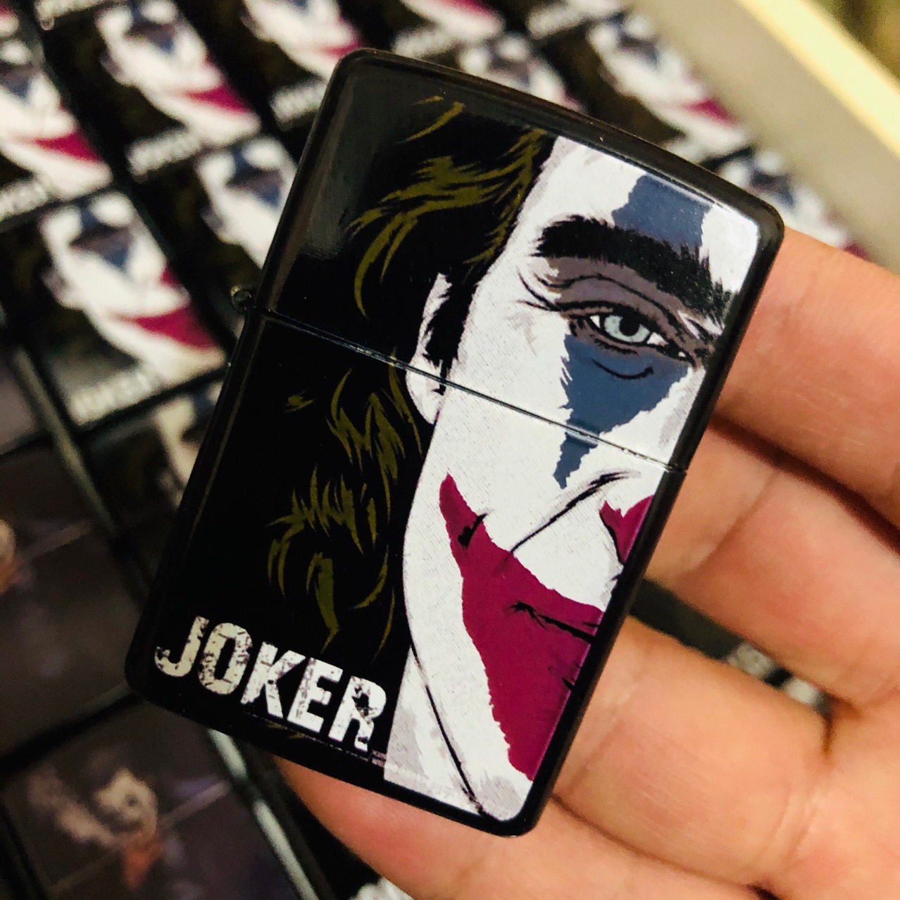 Spot Grinding Wheel Vintage Clown Joker Kerosene Black Lighter Customizable Pattern One Piece Dropshipping