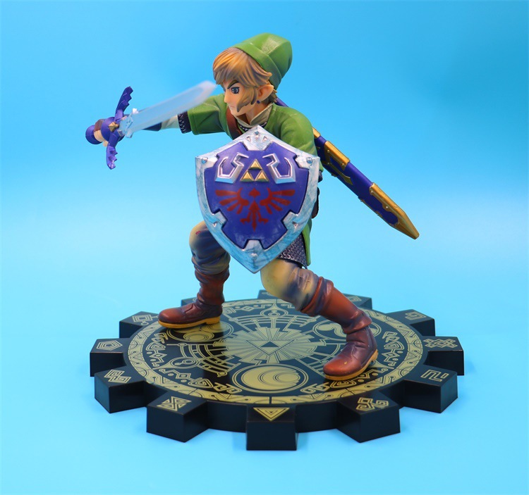 厂家直销萨尔达传说 天空之剑 站姿 林克勇者四支剑 手办模型玩具