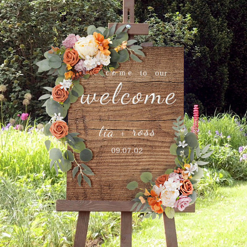 Artificial Artificial Flower Hanging Vine Two-Piece Set Wedding Welcome Flower Decoration Outdoor Ceremony Arrangement Arch Floral Artificial Flower