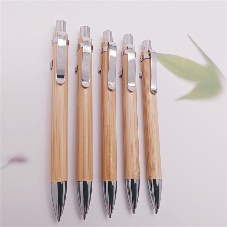 竹子笔环保竹杆笔触控笔可定制专门logo竹管广告礼品笔竹木圆珠笔