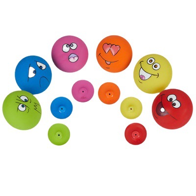 Latex Smiley Face Pet Toy Customized Dogs and Cats Molar Tooth Cleaning Bite Toy Cartoon Sound Expression Toys