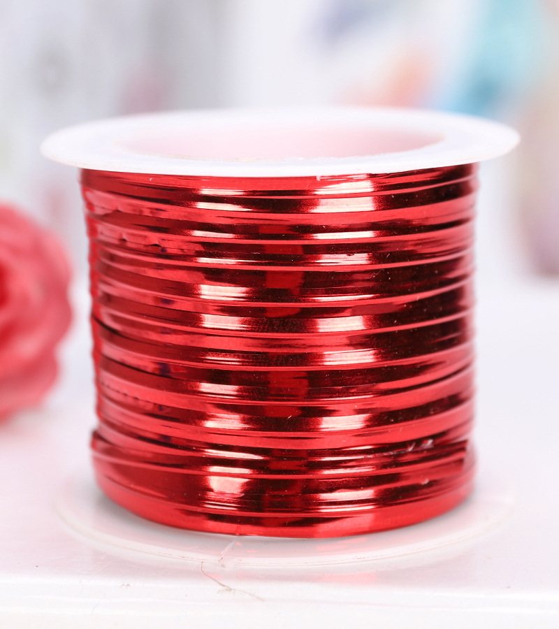 金银扎丝批发礼品礼盒糖盒鲜花包装扎绳金属扎丝彩色扎丝15m