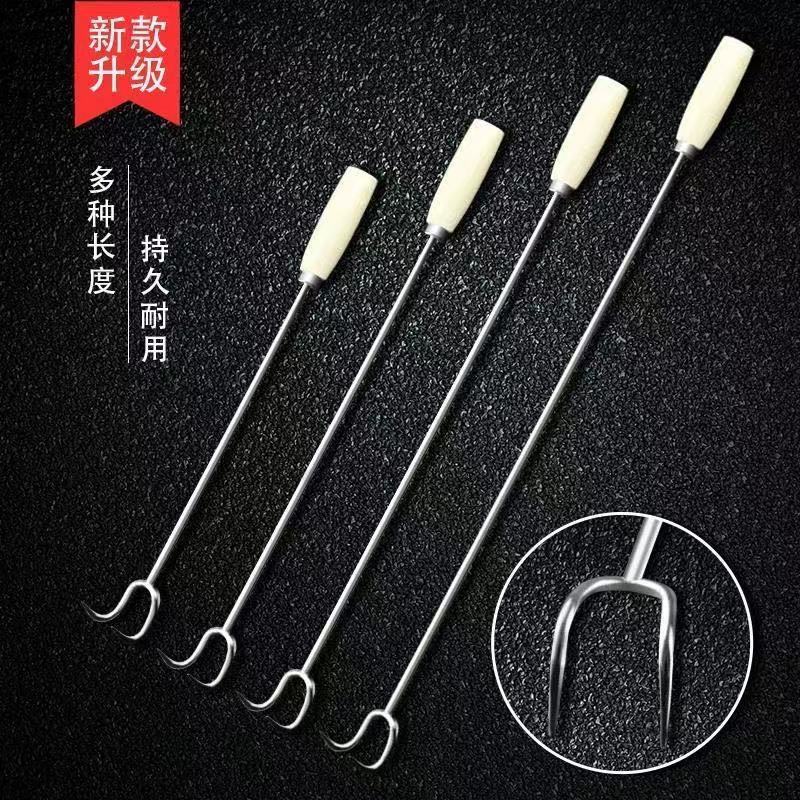 捞肉钩不锈钢勾子肉叉子捞熟食的钩子抓肉加粗勾卤肉抓厨房钩
